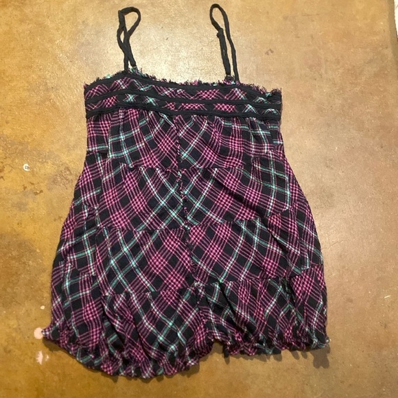 Free People Plaid Punk Bloomer Style Romper Size Small C1 - Picture 1 of 4